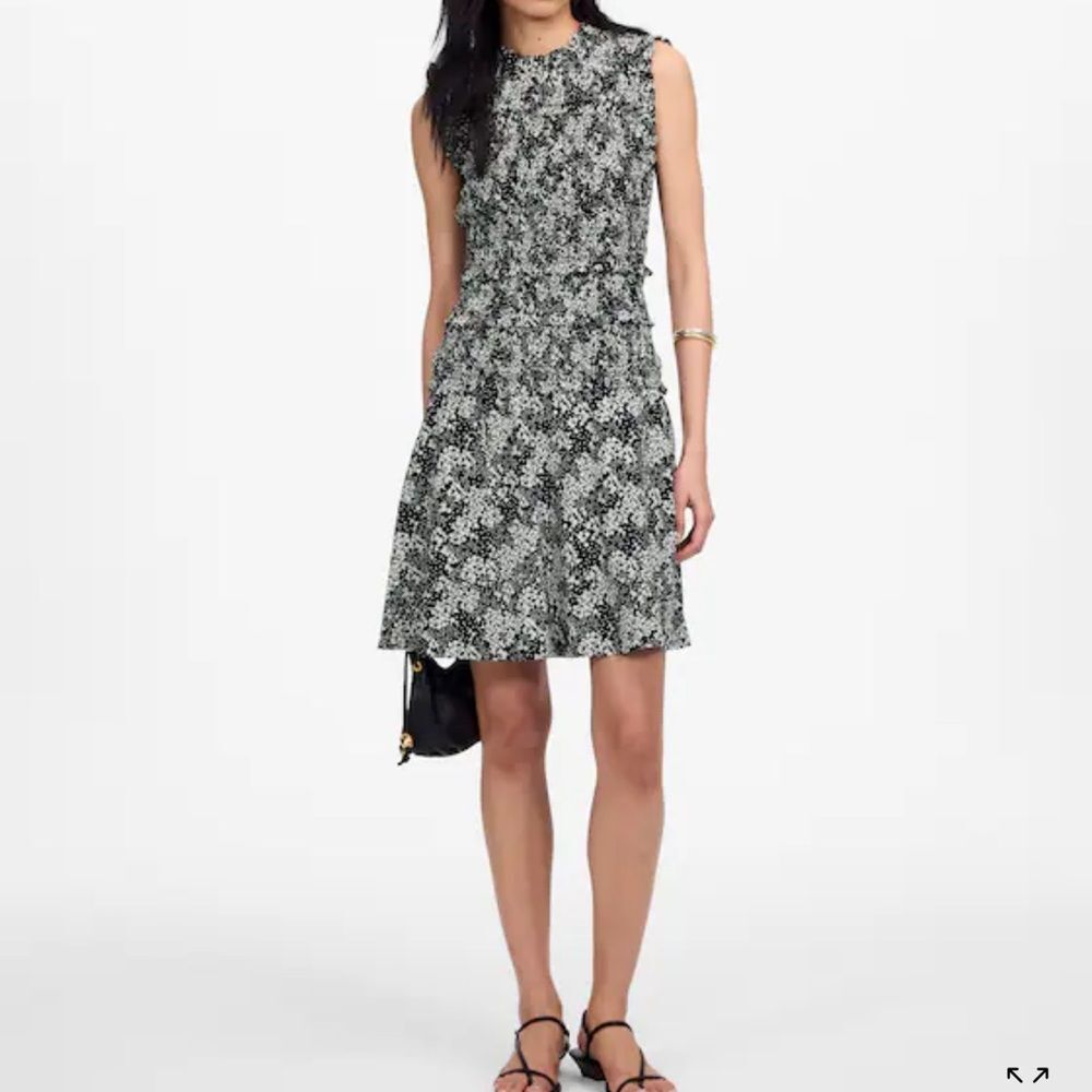 NWT Madewell Dress‎ Smocked Crew Neck Mini 0